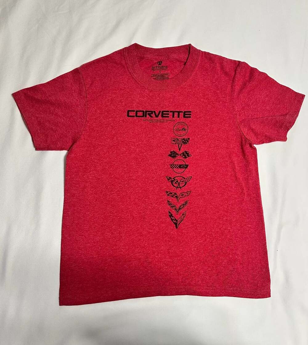 Corvette National Corvette Museum T-Shirt Size Youth S Red